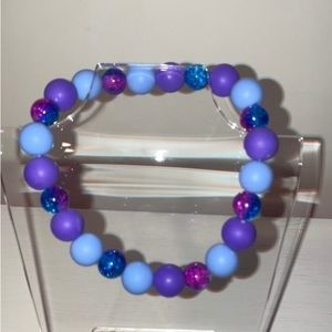 New baby blue and purple bracelet